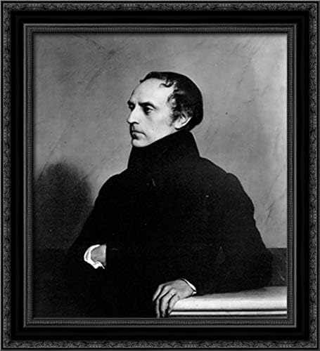Francois Guizot 20x22 Black Ornate Wood Framed Canvas Art by Paul Delaroche