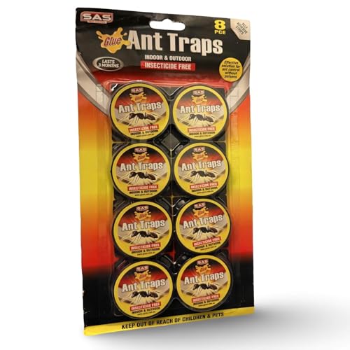 8X Ameisenköderdose - Ameisenköder - Ameisenfalle ungiftige Klebefalle ohne Biozide – Geruchslos, sicher für Kinder & Haustiere, ideal für Küche, Haus & Vorratskammer