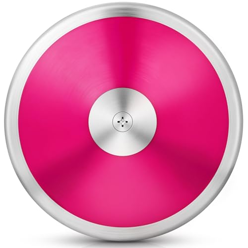 Wettarn 1 Pcs Discus, Man Women Discus Track and Field Discuses Track and Field Equipment (1.6 kg,Pink)