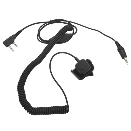 HELETUL Walkie Talkie Helmet Headset 2 Pin 2-way Radio Kit Earpiece Mic Bicycle Bike Full Face Motorcycle Ptt Ear Piece for Baofeng Kenwood Retevis uv5r uv-5r uv 5r