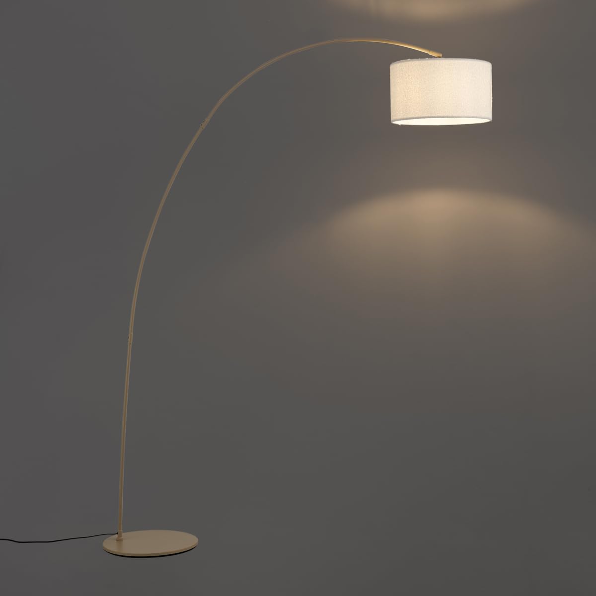 Qazqa Vinossa Stehlampe, ohne Leuchtmittel, E27, Modern, Stahl, 1-flammig, Beige