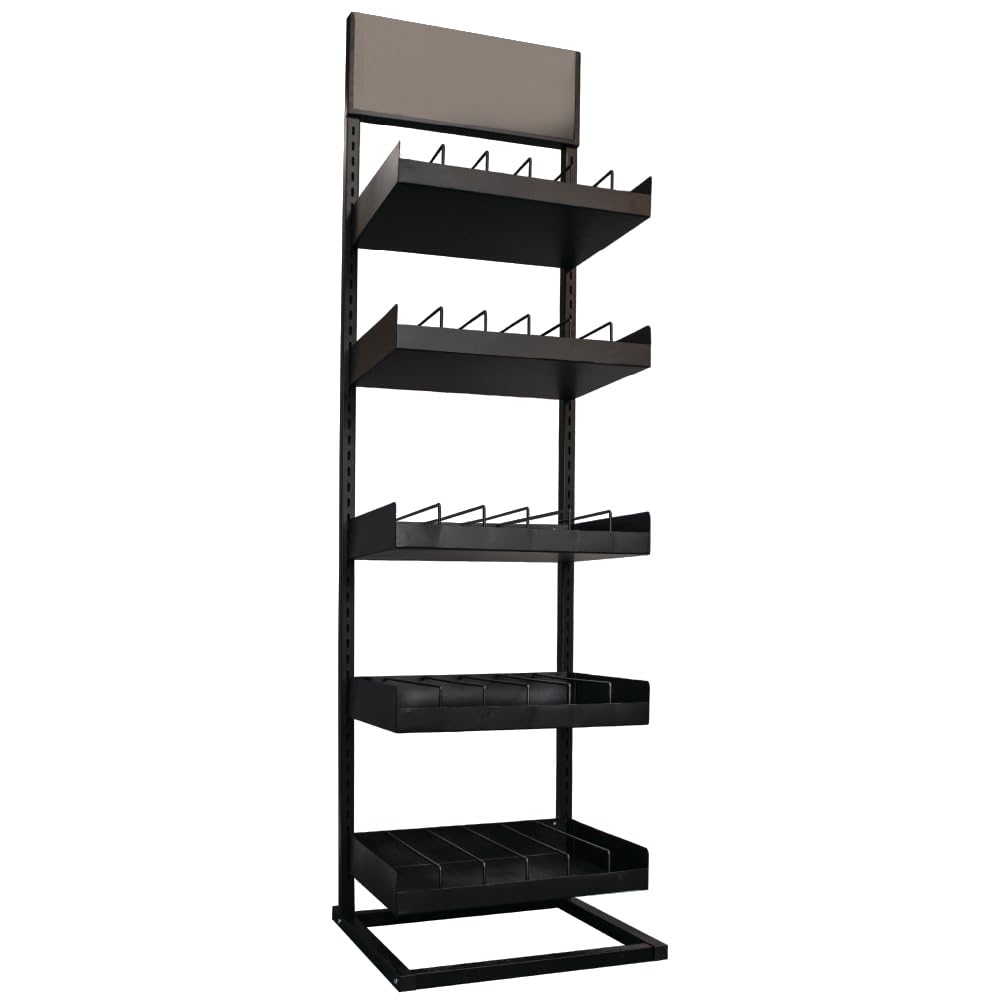 Aerosol Rack Assortment Display - Holds up to 150 Aerosol Cans - 5 Tier Spray Paint Can Storage Rack Organizer - 68.8