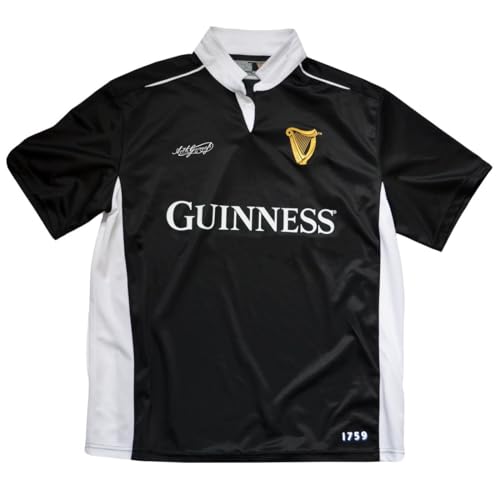 Guinness Black/White Performance Short Sleeve Rugby Shirt4