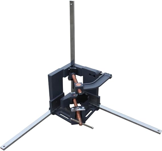 KAKA INDUSTRIAL 3 Axis Angle Clamp Heavy Duty Cast Iron Welding Clamp Vice, 3.9-Inch Jaw Opening, 90-Degree Multi-Position Clamp for Metalworking, Woodworking, and Fabrication, AC-100H