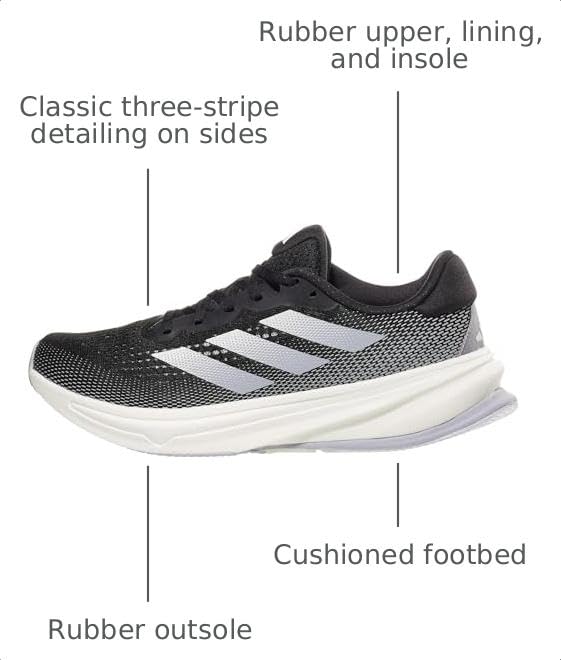 Image of adidas Supernova Rise 2 Running Shoes, Dreamstrike+ Midsole, Rubber Outsole
