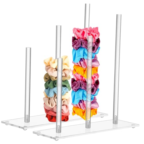 TOPPERFUN 2Piezas Soporte Para Scrunchies De Transparente Organizador De Accesorios Para Cabello Exhibición De Para Cabello Espacio De Almacenamiento
