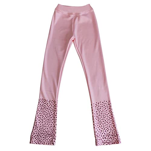 Jaqueta de patinação Roupa de treino Skating Top Girls Pink Leggings Pants Set, Kits, M