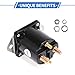 VekAuto Gas Golf Cart Starter Solenoid Relay Kit 12V 4 Terminal Relay for Club Car Carryall Series 92-97 for Club Car for DS Series, Durable Metal Black