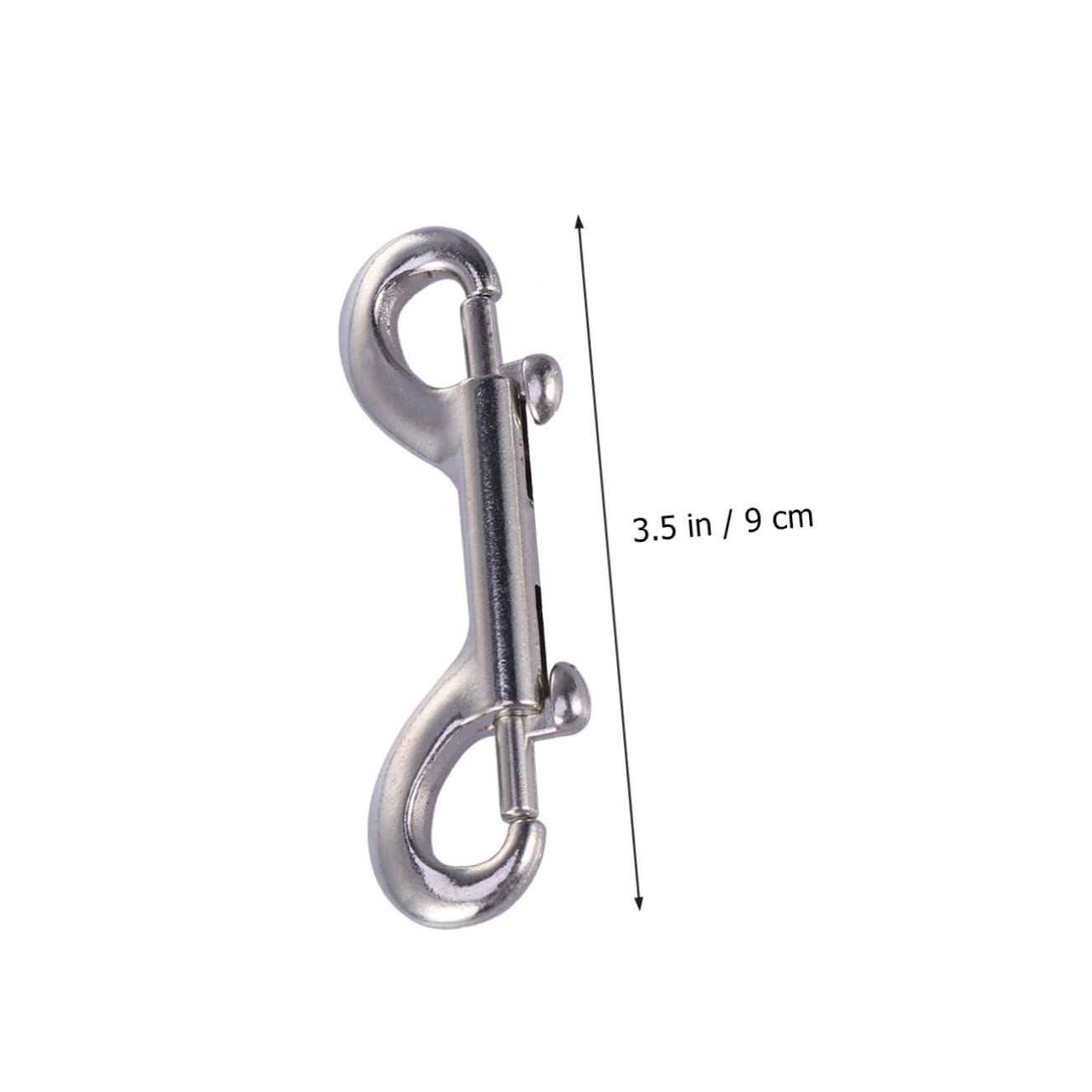 Zinc Alloy Clips Mousqueton Double Boulon ， 15 pièces Bouton-Pression Double extrémité en Acier Inoxydable