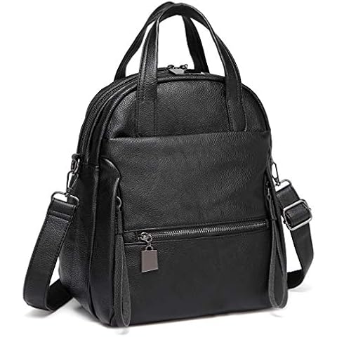Women Backpack, Kasgo 3 Way Leather Backpack Convertible Handbags Women Bags Backpack Purse Ladies Shoulder Bag PU Rucksack with Removable Detachable Straps for Travel Work Shopping Cover