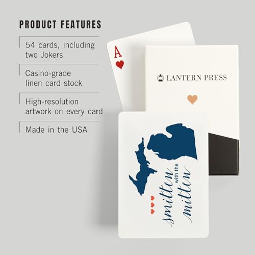 Lantern Press Michigan, Baraja Poker 52 Cartas miniatura 3