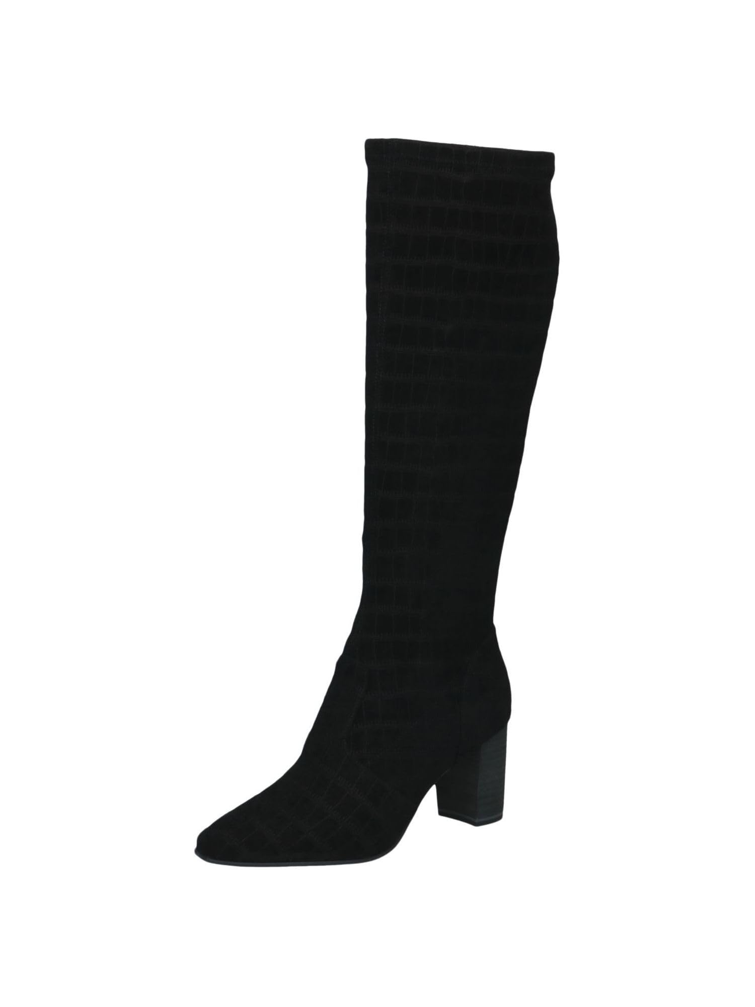 Caprice Women Long Boot Heel Textil, schwarz, 42