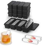 Amazon.com: Large and Long Ice Cube Tray 4 Pack Silicone Freezing ...