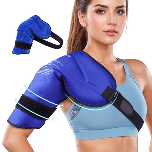 NEWGO Shoulder Ice Pack Rotator Cuff Cold Therapy FSA HSA Eligible for Pain Relief Recovery After Shoulder Surgery Sore Muscles Tendonitis (Blue)