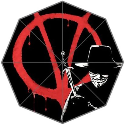 V For Vendetta Custom Cool Design Portable Fashion Foldable Umbrella
