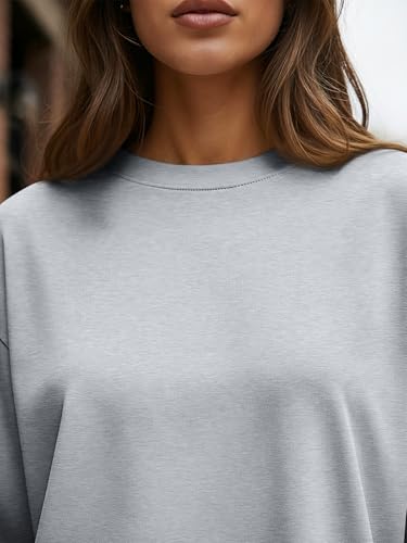 Image of Trendy Queen Womens Oversized Long Sleeve Shirts Fall Tops 2026 Basic Tees