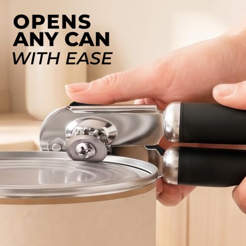 Image of Zulay Kitchen Stainless Steel Swing Open Manual Can Opener Comfortable Grip