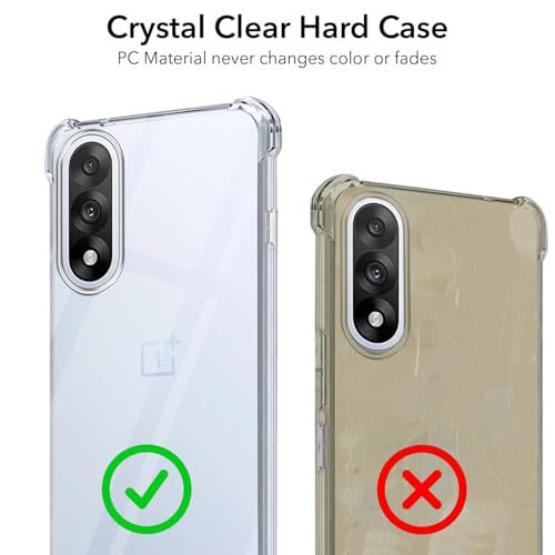 Image of Jkobi Shockproof Crystal-Clear Back Cover for Oneplus Nord 5 (Anti Yellow Case | Drop & Camera Protection | Hard Polycarbonate)