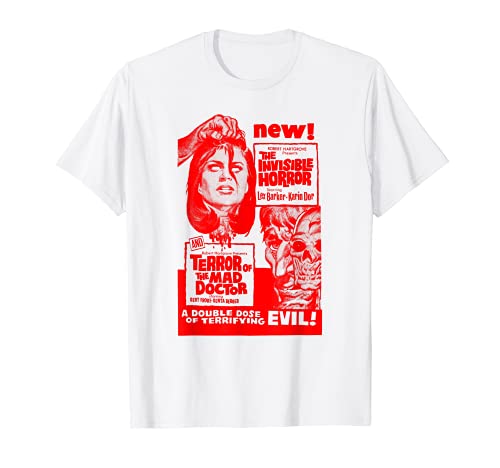 Mad Doctor Terror Halloween Monster Poster Película de terror Camiseta
