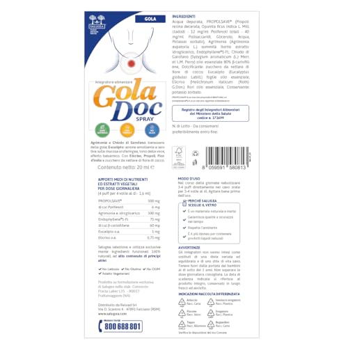 Salugea GolaDoc Spray Integratore Alimentare 20ml - 2