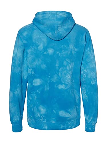 Independent Trading Co. - Midweight Tie-Dyed Hooded Sweatshirt - PRM4500TD - XL - Tie Dye Aqua Blue2
