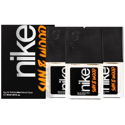 NIKE - Sun & Wood Pack de 3 x 30 ml, Colonia Hombre, Perfume...
