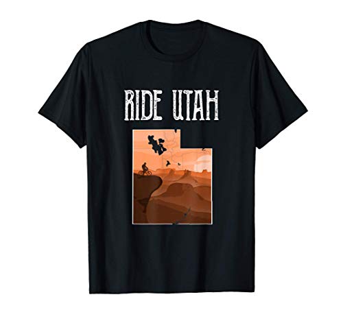 Mountain Bike Ride Utah MTB Gift Idea Landscape T-Shirt