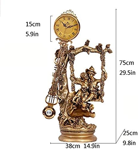 Prateleira Relógios Clássico Família Sala Mudo Relógio Mesa Europeia Pêndulo Artesanato Relógio Casa