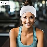 4 sztuki opasek do włosów dla kobiet, elastyczne opaski do włosów, jednokolorowe, do stroju bawarskiego, do uprawiania sportu, biegania, fitnessu, jogi (czarny, biały, szary, ciemnoszary)