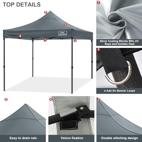 Image of Canopy Replacement Top Cover Roof for 10x10 Peak Straight Leg Canopy Tent
