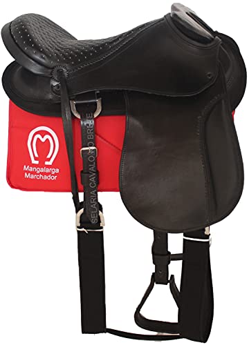 Sela para Cavalo Australiana Adulto + Baxeiro Peitoral Redea Cabeçada Freio Oferta Pronta para Uso e