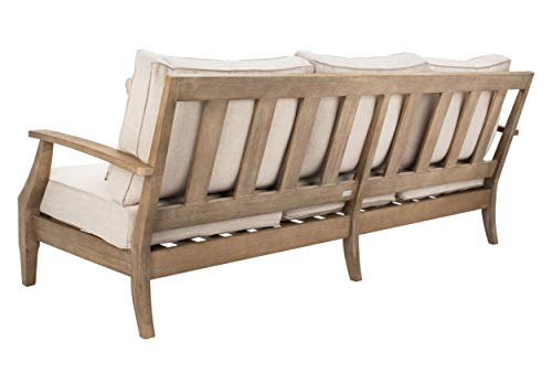 Safavieh CPT1013A Couture Martinique Natural And White Wood Outdoor Patio Sofa thumb #6