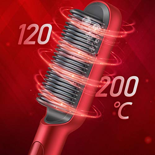 Cepillo eléctrico alisador de cabello con control de temperatura miniatura 5