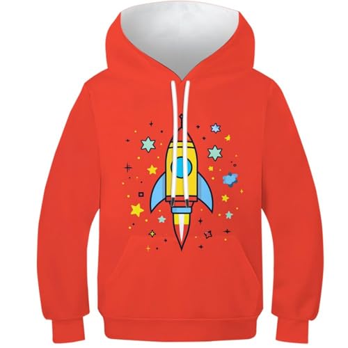 Sweat stylé garçon imprimé espace pour l'école et les sorties de 8 à 10 ans