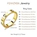 PDWZNBA Love Friendship Ring 18K Gold-Plated Stainless Steel Promise Ring Wedding Band Jewelry Birthday Gifts for Women