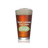 Custom Text 16 ounce Pint Glass | Engraved Glass With Your Personalization | Durable Customized Beer...