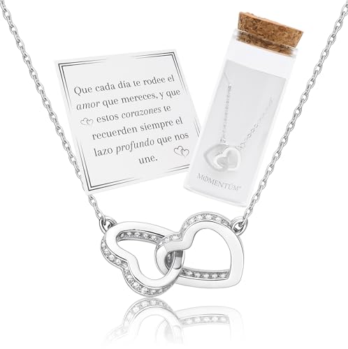 MOMENTUM - Collar mujer bañado en plata - Regalo Original para