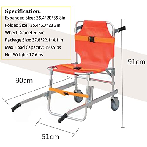 image for TFCFL EMS Stair Chair, Ambulance Medical Lift, Foldable Stair Chair Li