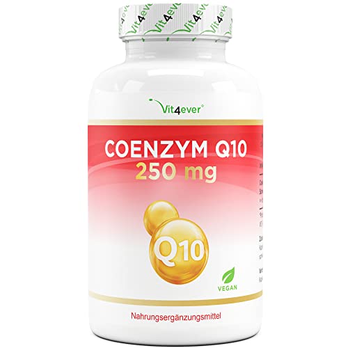 Coenzym Q10 250 mg je Kapsel - 120 Kapseln - Premium: Q10 aus pflanzlicher Fermentation + Piperin - 100% Ubichinon - Laborgeprüft - Vegan - Hochdosiert