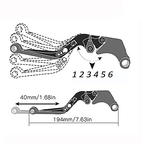 Leviers d'embrayage moto Ducati 1098 2008 haute précision et embouts de guidon couleur 3