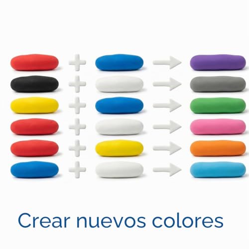 Miniatura 8 de Bohs Arcilla Modelado Espuma Colores Primarios - Blanda, Seca Al Aire, Suave - Manualidades, Estampado Manos Bebé, Limo - Regalos Adultos Y Niños - 5pz, 500g
