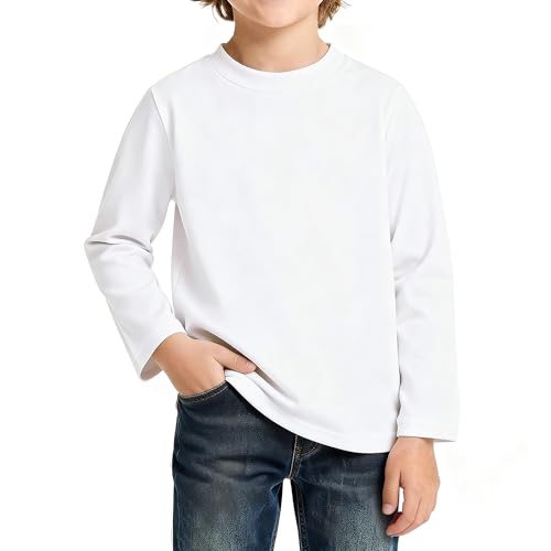 Image of Magic Park 6M-14Y Baby Short Long Sleeve Tee Tops Toddler T-Shirt Kids Solid Color Shirts Boys Girls Casual Blouse
