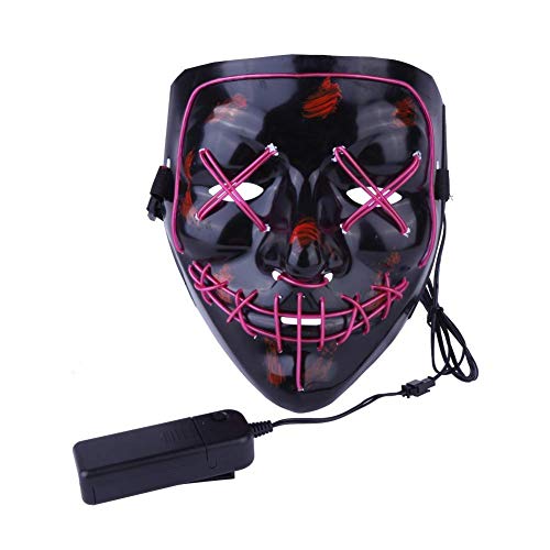 Halloween Mask, Cosplay Led Scary Mask, Costume Masquerade Parties (Purple)