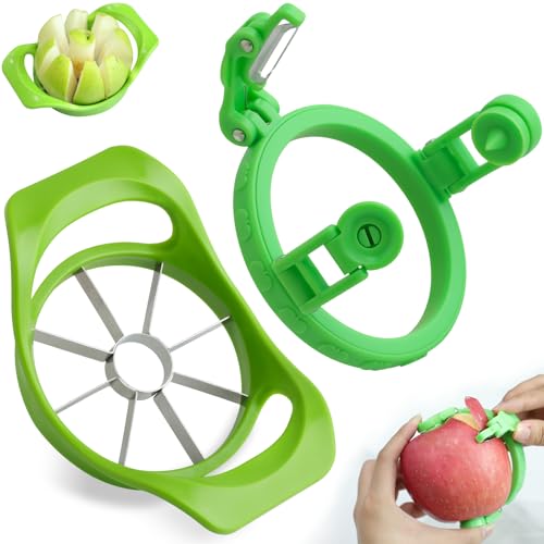 Apple Peeler Corer Slicer, 3.86 Inch Orbital Pear Peeler, Manual Apple Cutter Tool In 8 Slices for...