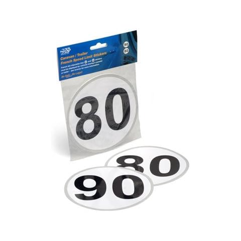 CARAVAN TRAILER FRENCH SPEED LIMIT STICKERS Cover
