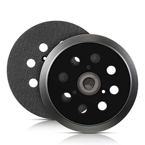 SIDQHICAC 2 Almohadillas de Lijadora de Repuesto 5 Pulgadas 8 Agujeros Almohadilla de Lijado de Reemplazo de Gancho y Bucle Compatible con Makita BO5010, BO5030K, BO5031K, BO5041K (Negro) Cover