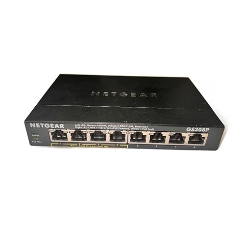 GS308P 8 Port Gigabit Ethernet Switch with 4-Port PoE 10/100/1000 (Not Boxed, No Cords) : RoHS