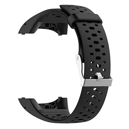 INF Correa de repuesto compatible con Polar M400 / M430, correa intercambiable para reloj de carrera con GPS, correa de reloj deportivo, correa de silicona de repuesto, negro