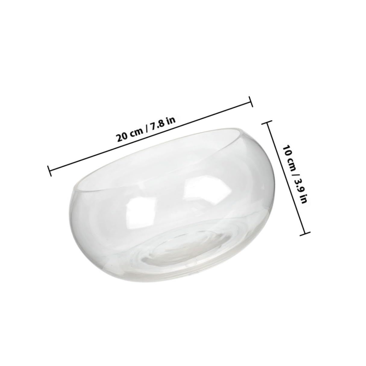 Pecera Redonda de Transparente Pecera Pequeña Delicada para Escritorio para Flores y Souvenirs, Adecuado para Tienda o Fiesta