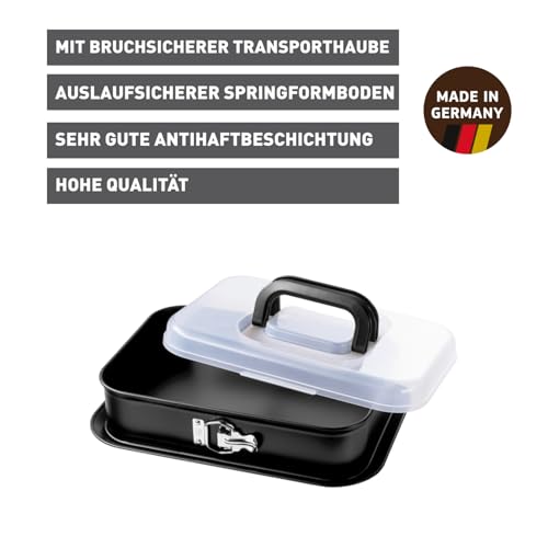 Kaiser Inspiration rechteckige Springform 36 x 24 cm mit Transporthaube